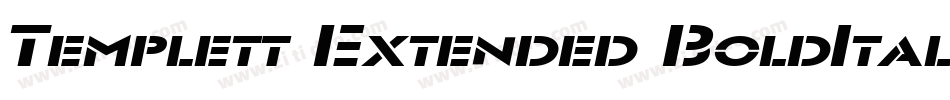 Templett Extended BoldItalic字体转换